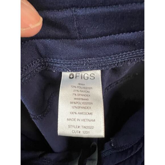 Figs Women's Blue Straight Leg Scrub Pants Size Small - Picture 4 of 5